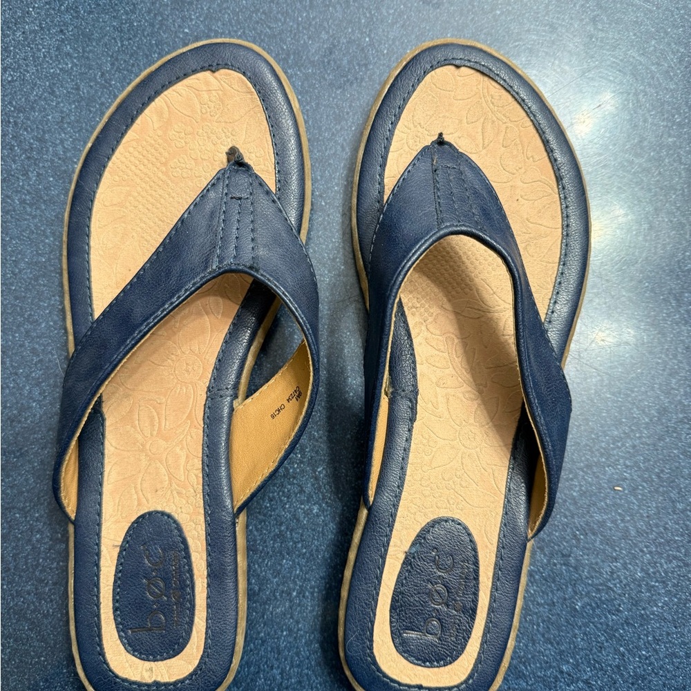 b.o.c. Dark Blue and Beige Sandals